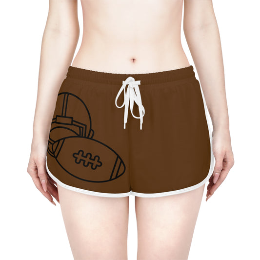 Women's Relaxed Shorts: Football Brown