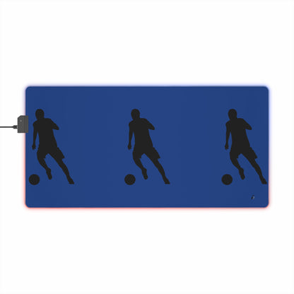 LED Gaming Mouse Pad: Soccer Dark Blue