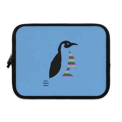 Laptop Sleeve: Crazy Penguin World Logo Lite Blue