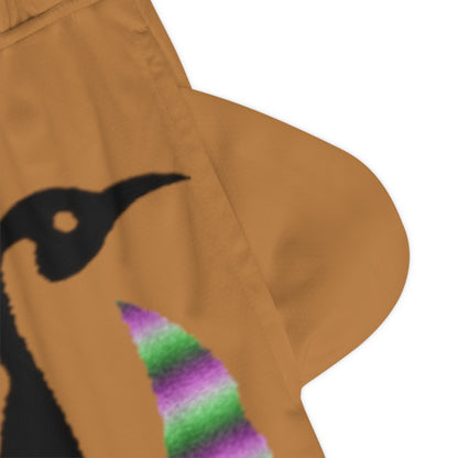 Basketball Rib Shorts: Crazy Penguin World Logo Lite Brown