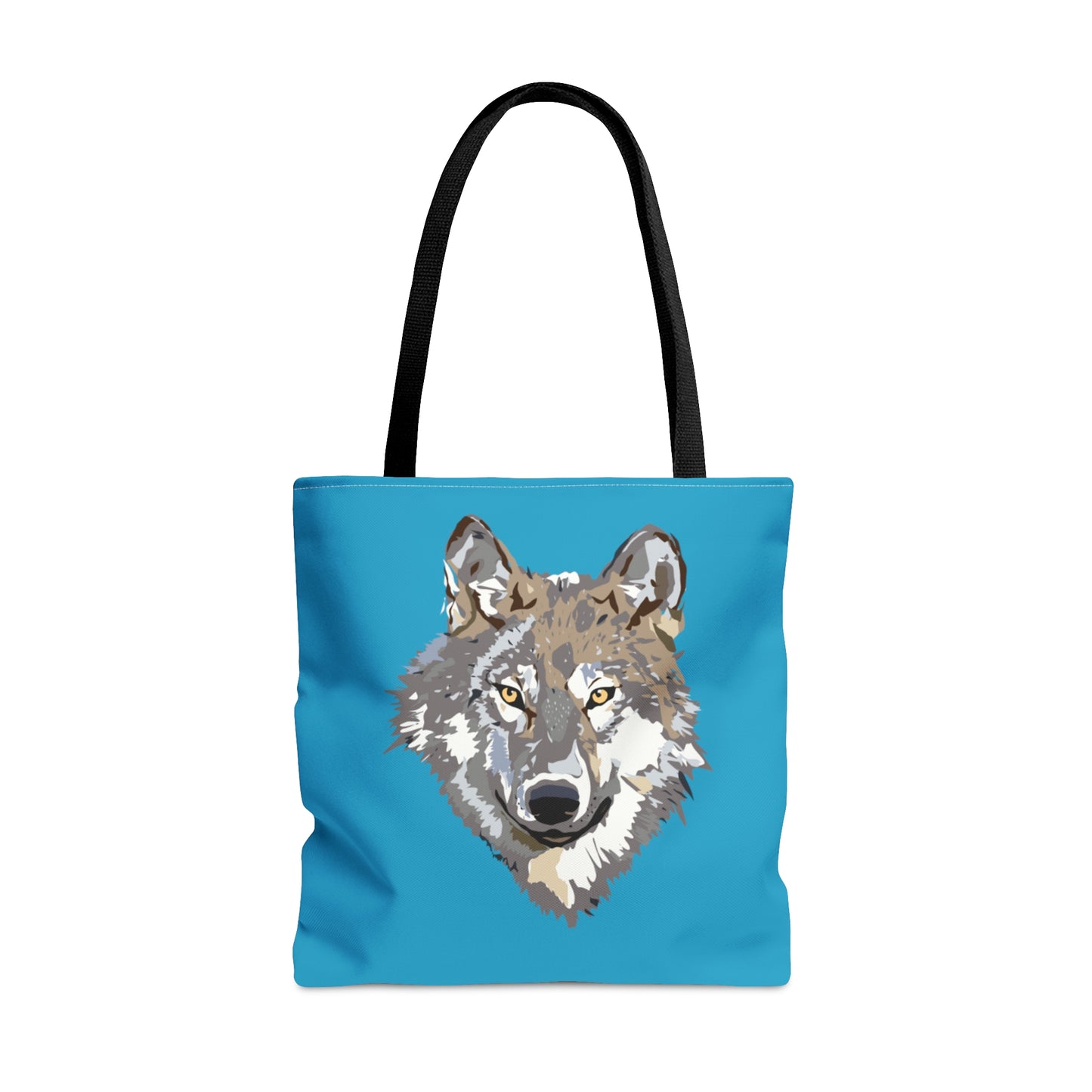 Tote Bag: Wolves Turquoise