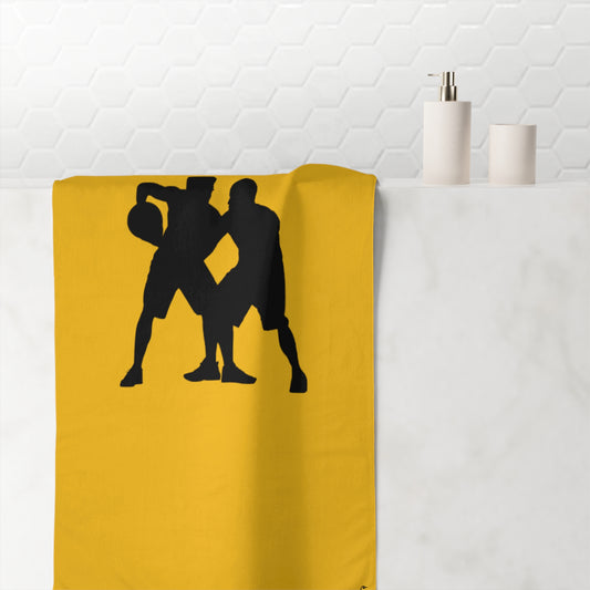 Mink-Cotton Towel: Basketball Yellow