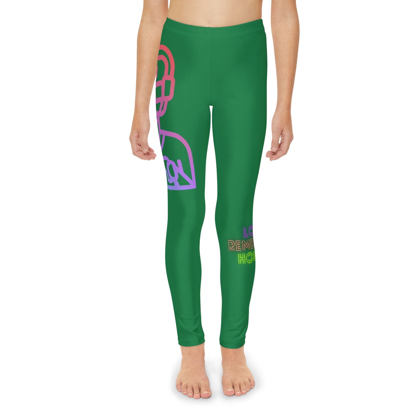 Youth Full-Length Leggings: Gaming Dark Green