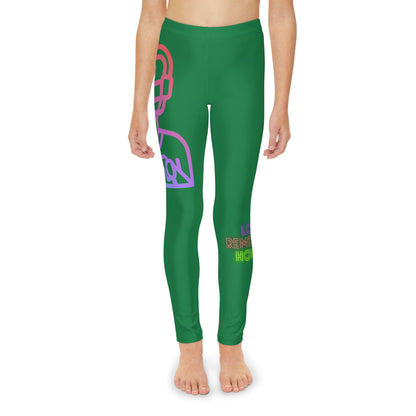 Youth Full-Length Leggings: Gaming Dark Green