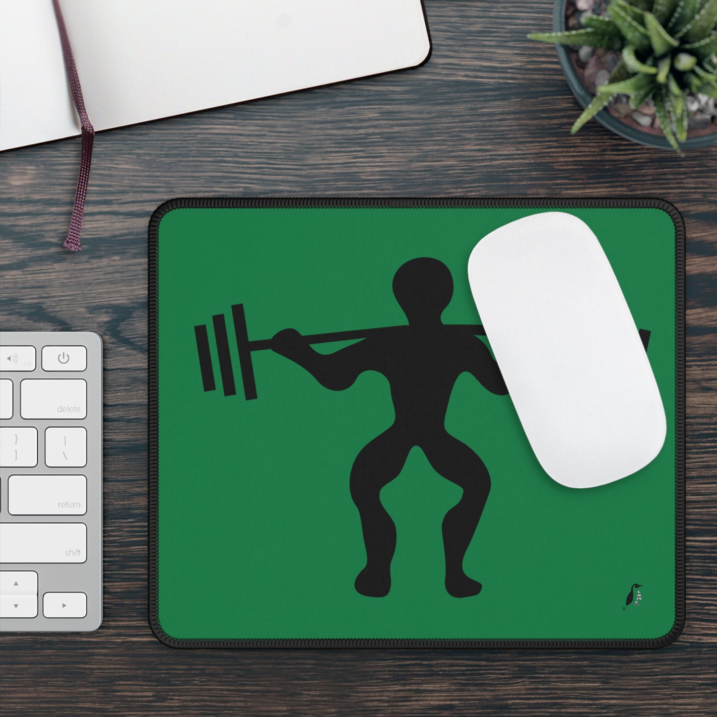 Gaming Mouse Pad: Weightlifting Dark Green