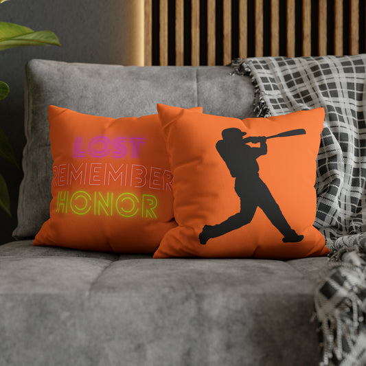 Faux Suede Square Pillow Case: Baseball Crusta