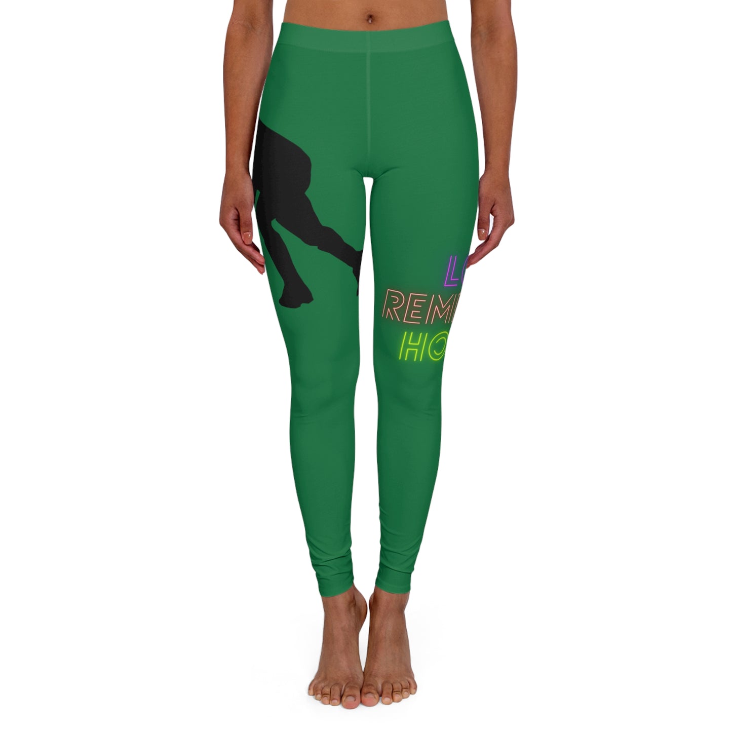 Women's Spandex Leggings: Hockey Dark Green