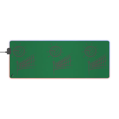 LED Gaming Mouse Pad: Volleyball Dark Green