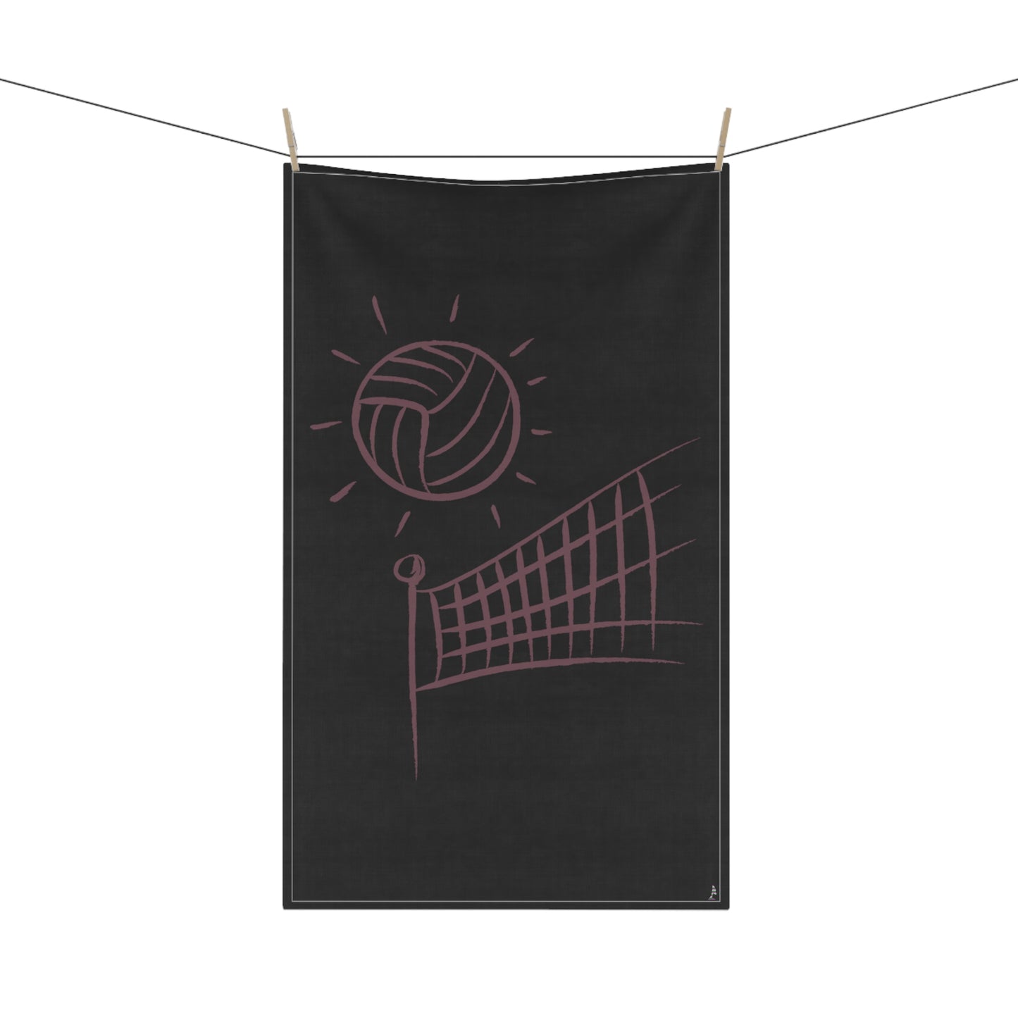Kitchen Towel: Volleyball Black