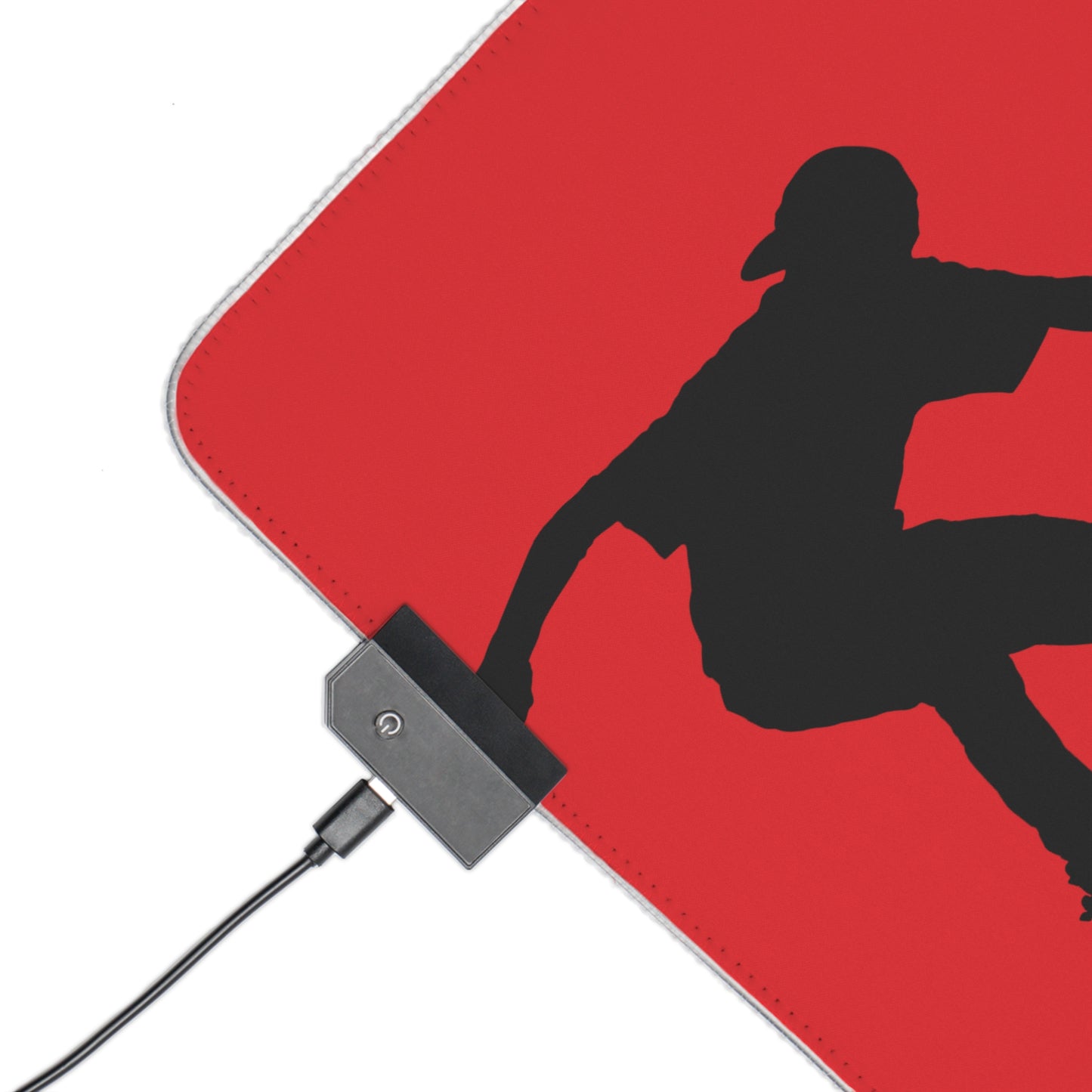 LED Gaming Mouse Pad: Skateboarding Red