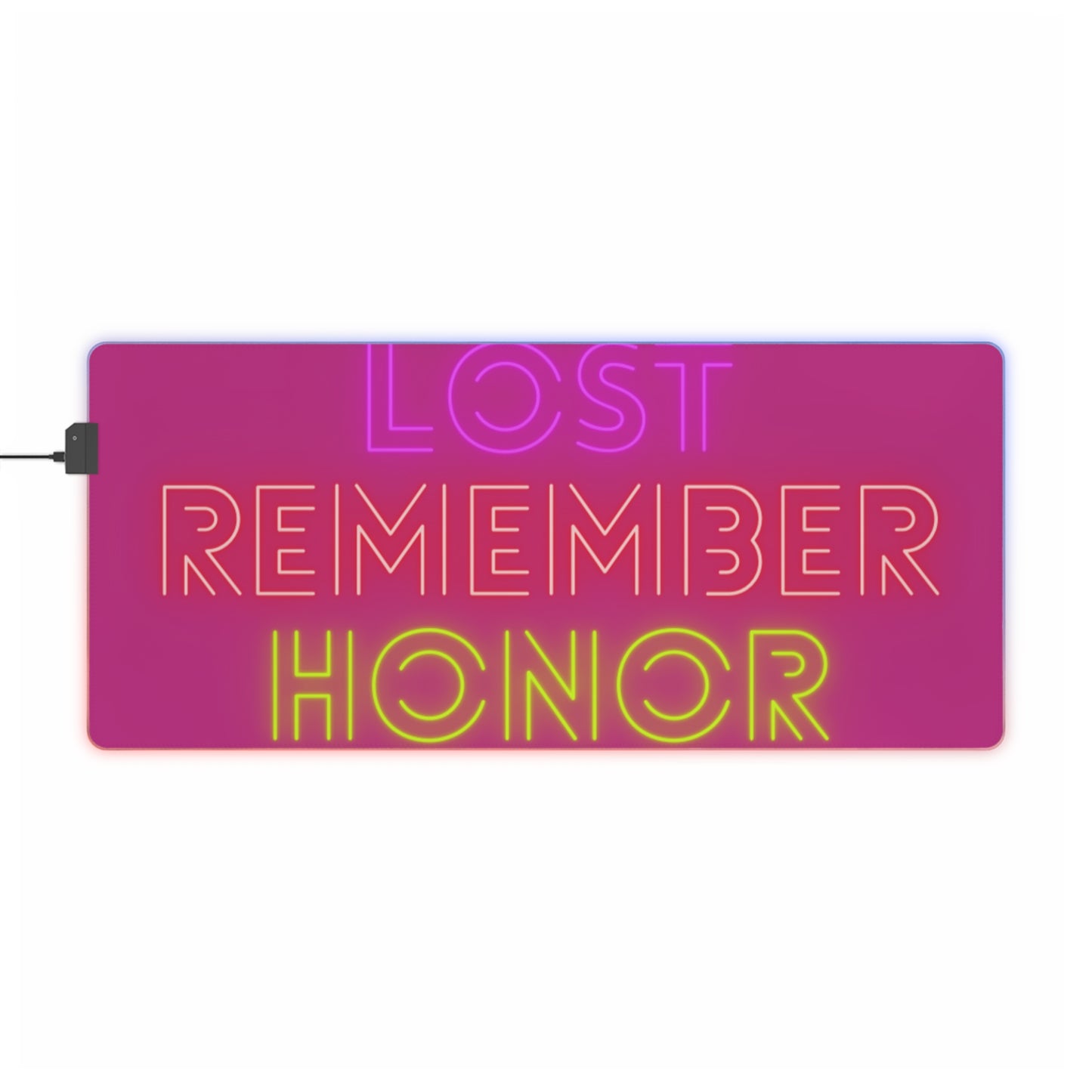 LED Gaming Mouse Pad: Lost Remember Honor Pink