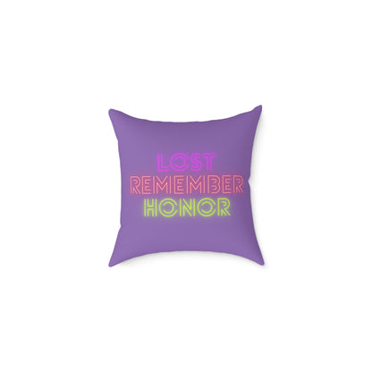Spun Polyester Pillow: Fight Cancer Lite Purple