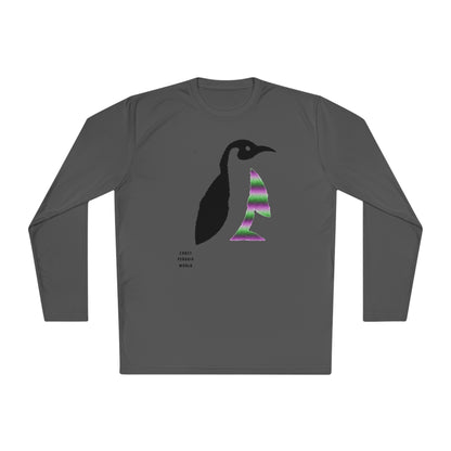 Lightweight Long Sleeve Tee: Crazy Penguin World Logo #1