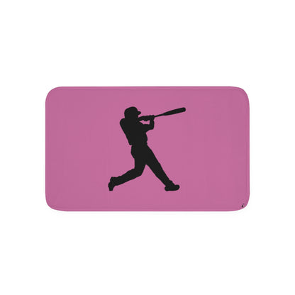 Memory Foam Bath Mat: Baseball Lite Pink
