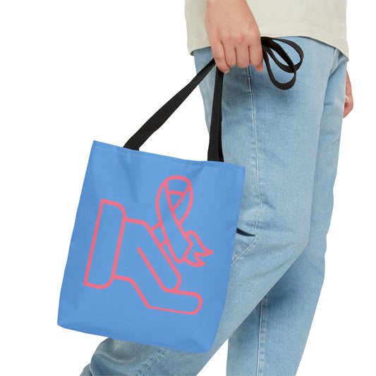 Tote Bag: Fight Cancer Lite Blue