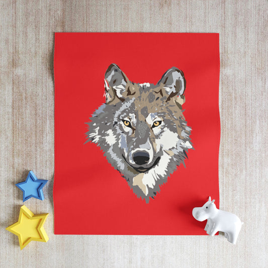 Throw Blanket: Wolves Red