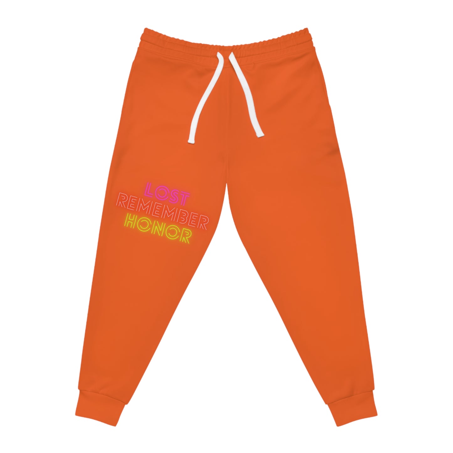 Athletic Joggers: Lost Remember Honor Orange