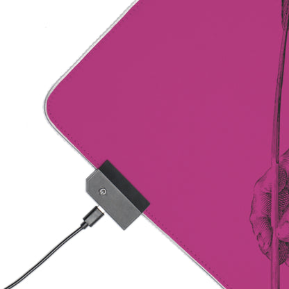 LED Gaming Mouse Pad: Writing Pink