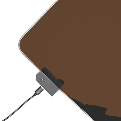 LED Gaming Mouse Pad: Soccer Brown