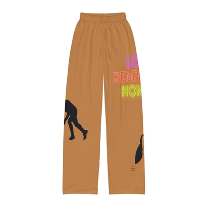 Kids Pajama Pants: Hockey Lite Brown