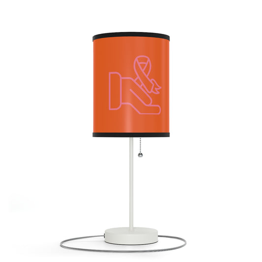 Lamp on a Stand, US|CA plug: Fight Cancer Orange