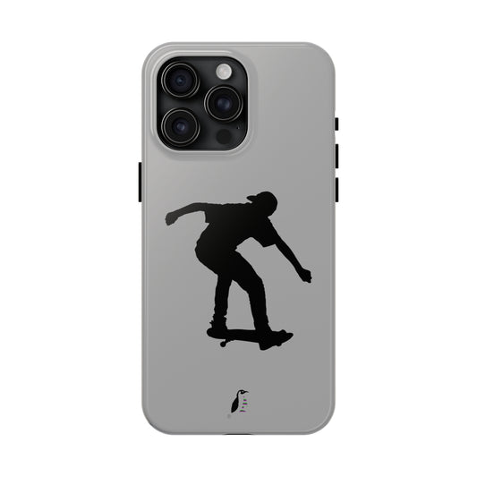 Tough Phone Cases (for iPhones): Skateboarding Lite Grey