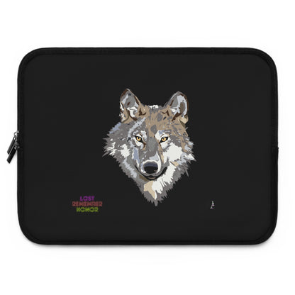 Laptop Sleeve: Wolves Black