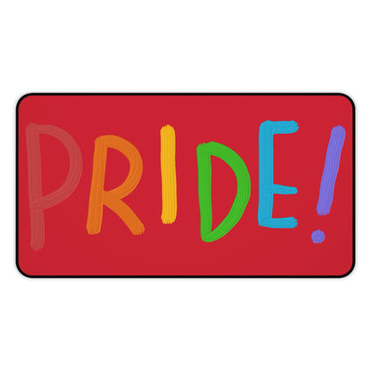 Desk Mat: LGBTQ Pride Dark Red