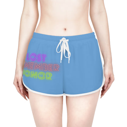 Women's Relaxed Shorts: Lost Remember Honor Lite Blue