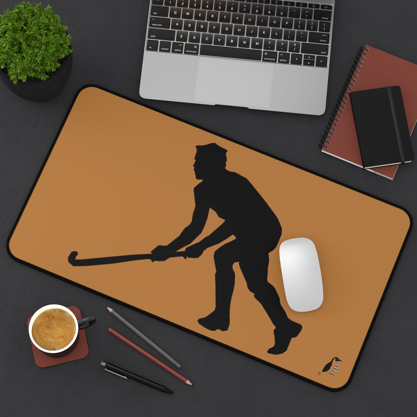 Desk Mat: Hockey Lite Brown