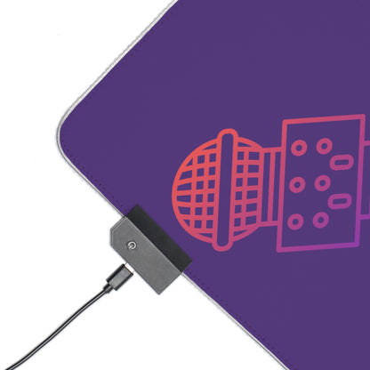 LED Gaming Mouse Pad: Music Purple