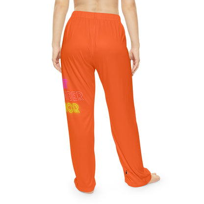 Women's Pajama Pants: Lost Remember Honor Orange