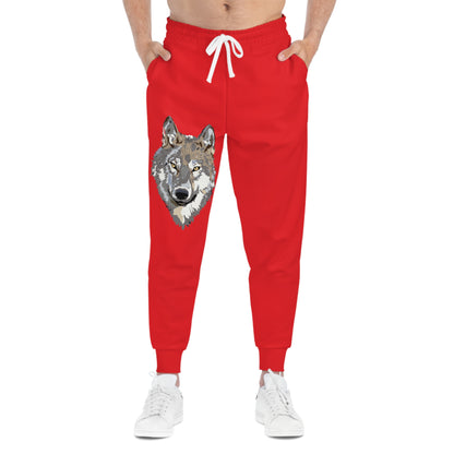 Athletic Joggers: Wolves Red