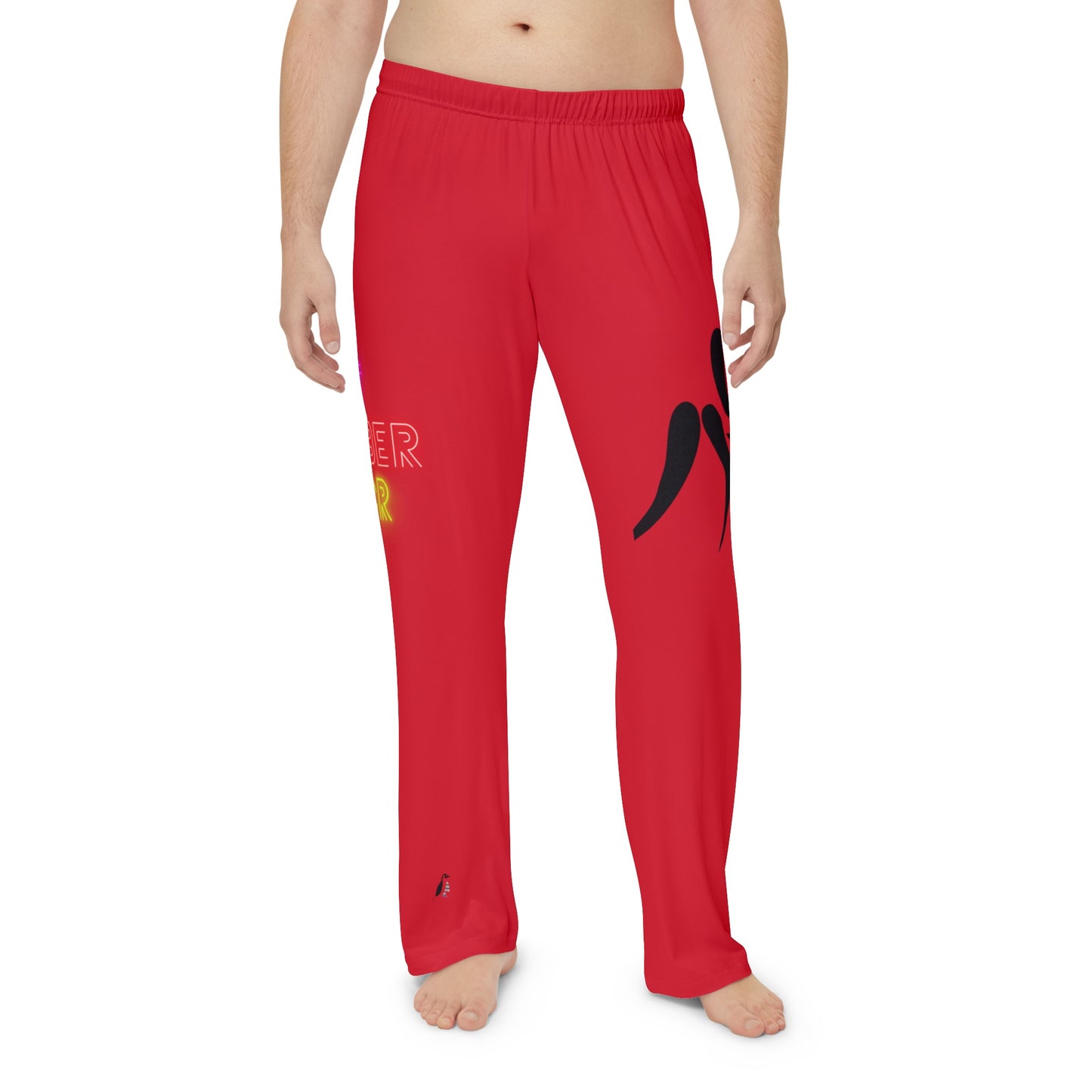 Men's Pajama Pants: Wrestling Dark Red