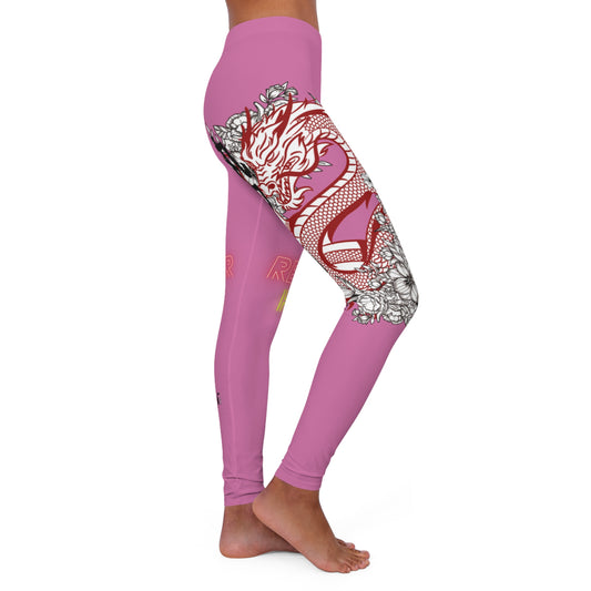 Women's Spandex Leggings: Dragons Lite Pink