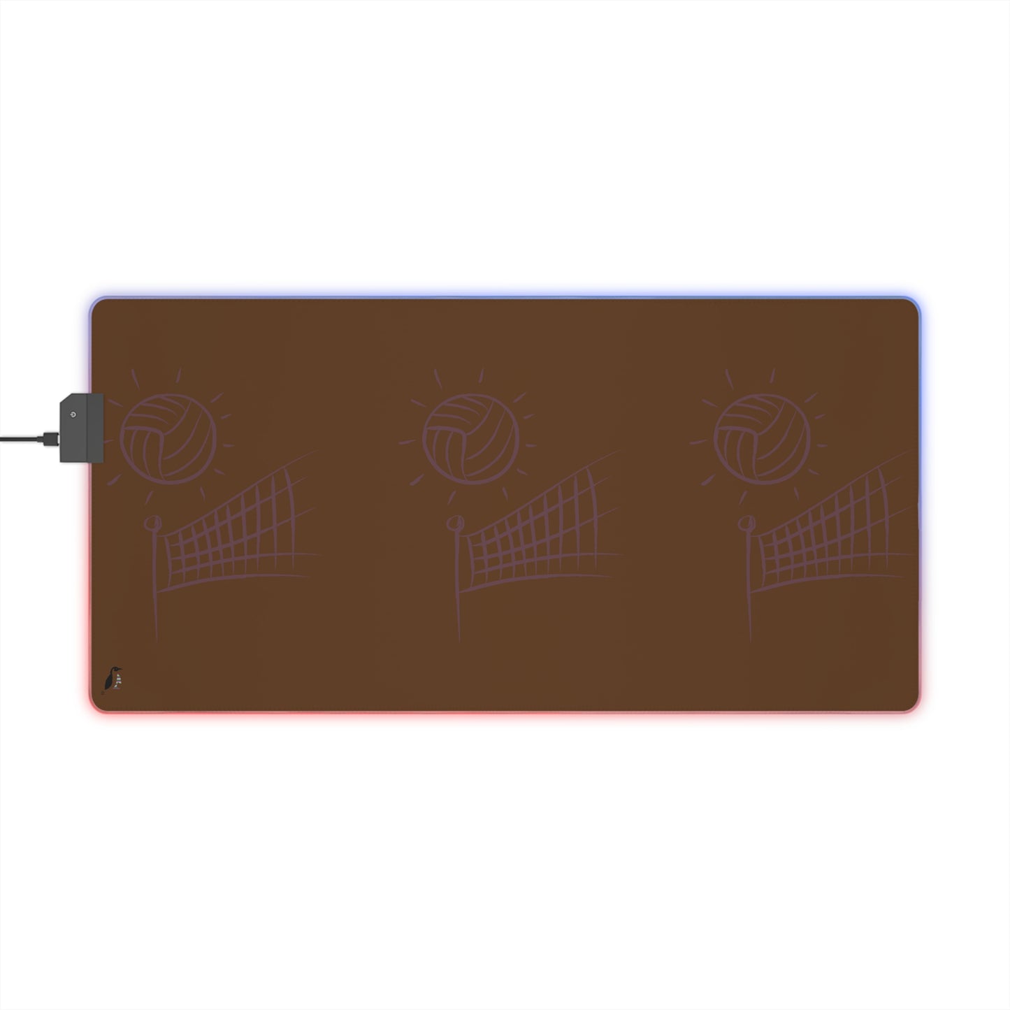 LED Gaming Mouse Pad: Volleyball Brown