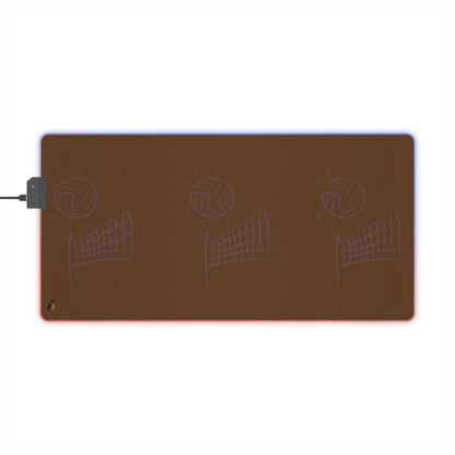 LED Gaming Mouse Pad: Volleyball Brown