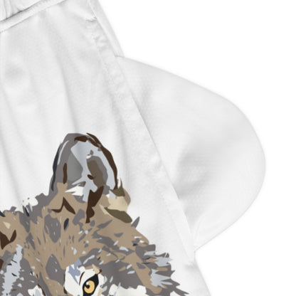 Basketball Rib Shorts: Wolves White