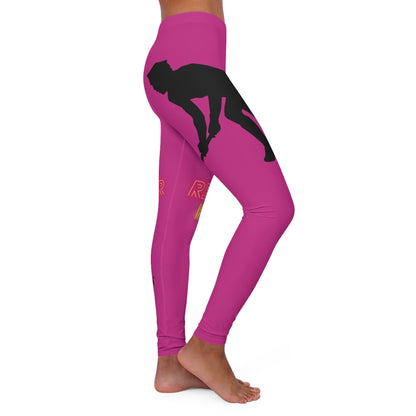 Women's Spandex Leggings: Hockey Pink