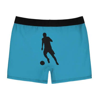 Men's Boxer Briefs: Soccer Turquoise