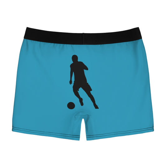 Men's Boxer Briefs: Soccer Turquoise