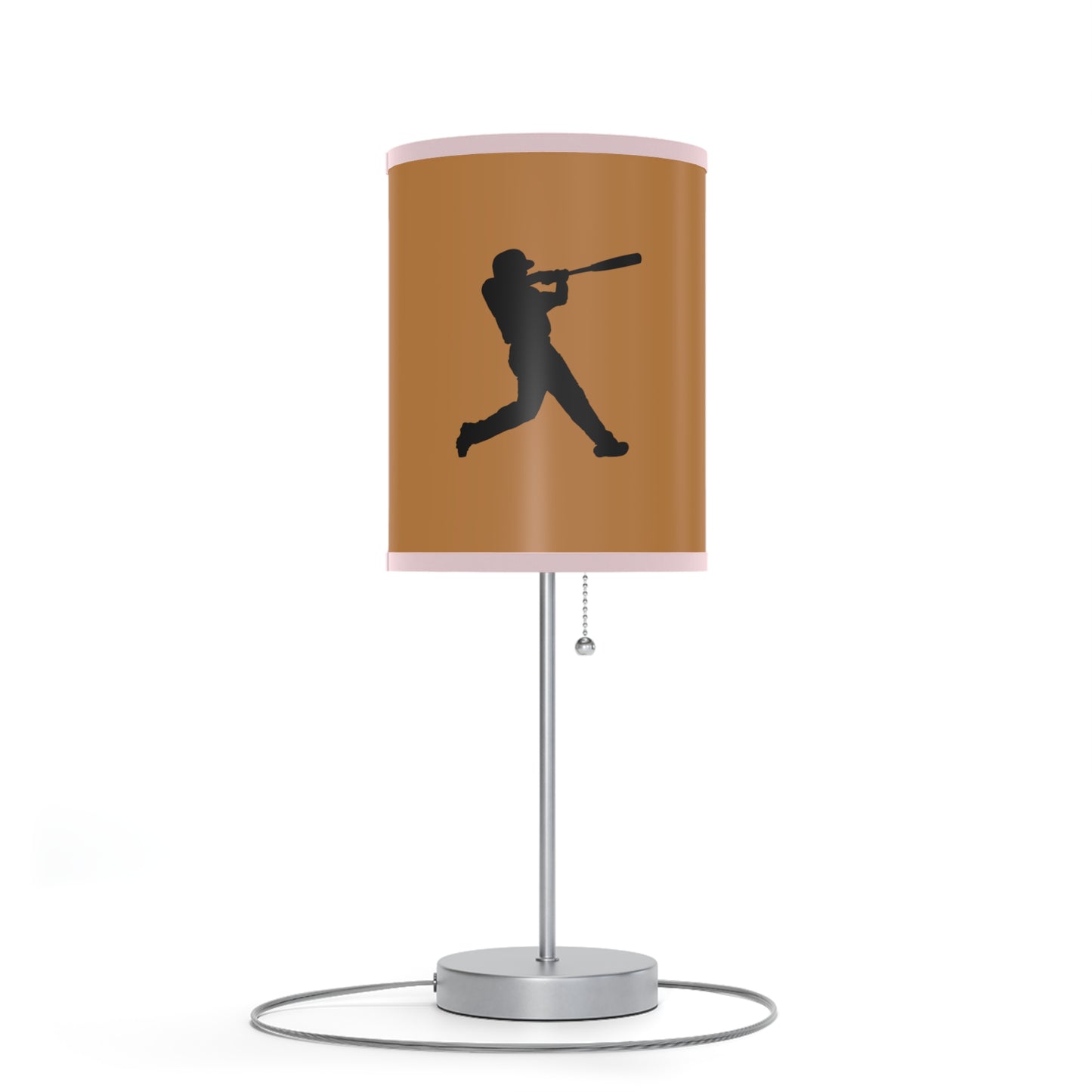 Lamp on a Stand, US|CA plug: Baseball Lite Brown