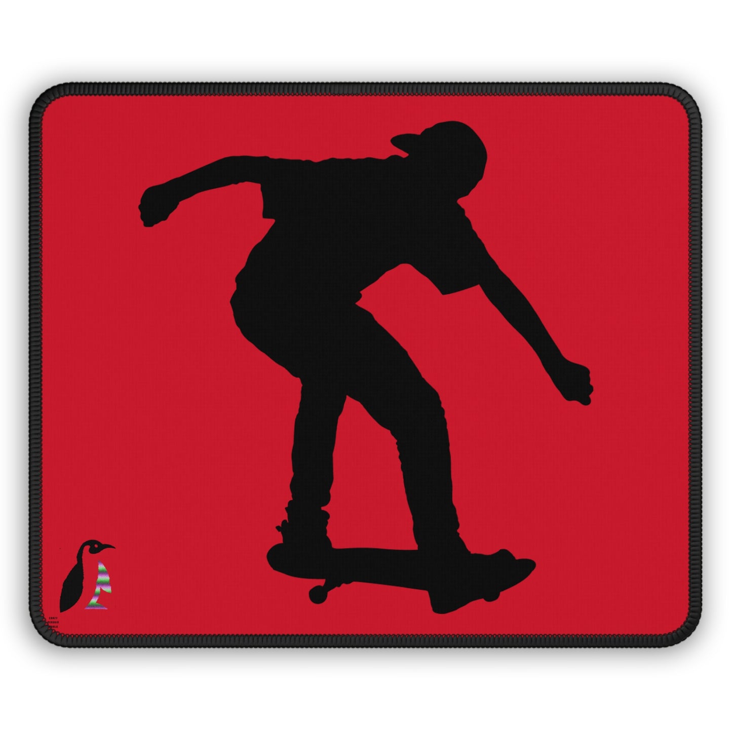 Gaming Mouse Pad: Skateboarding Dark Red