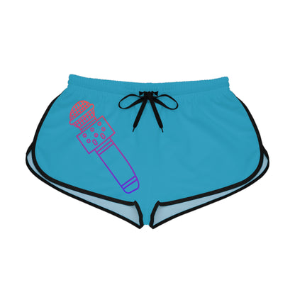 Women's Relaxed Shorts: Music Turquoise