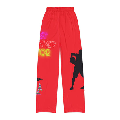 Kids Pajama Pants: Basketball Red