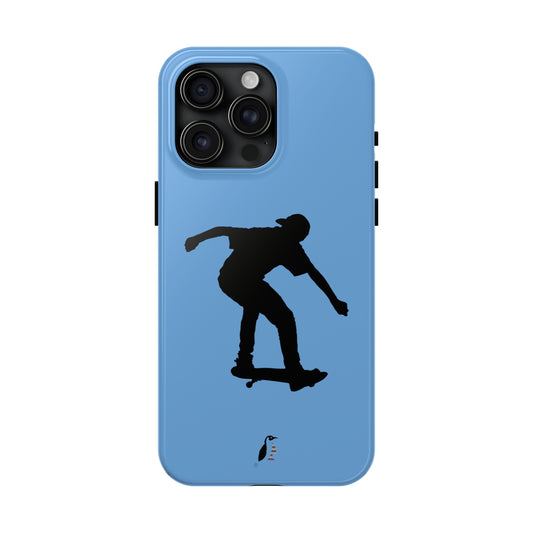 Tough Phone Cases (for iPhones): Skateboarding Lite Blue