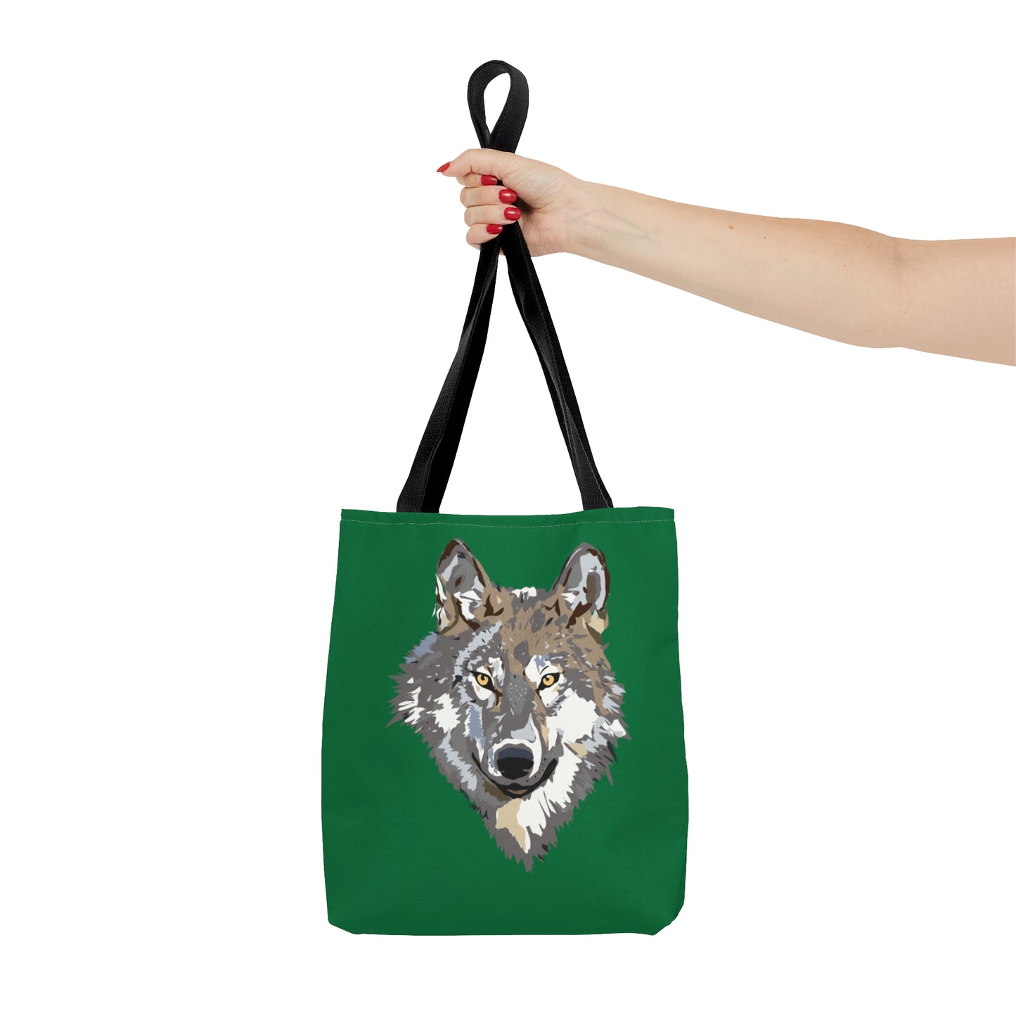 Tote Bag: Wolves Dark Green