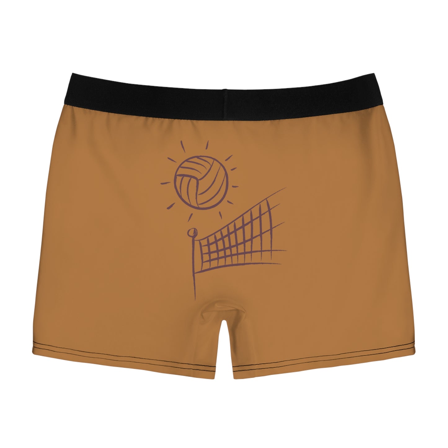 Men's Boxer Briefs: Volleyball Lite Brown