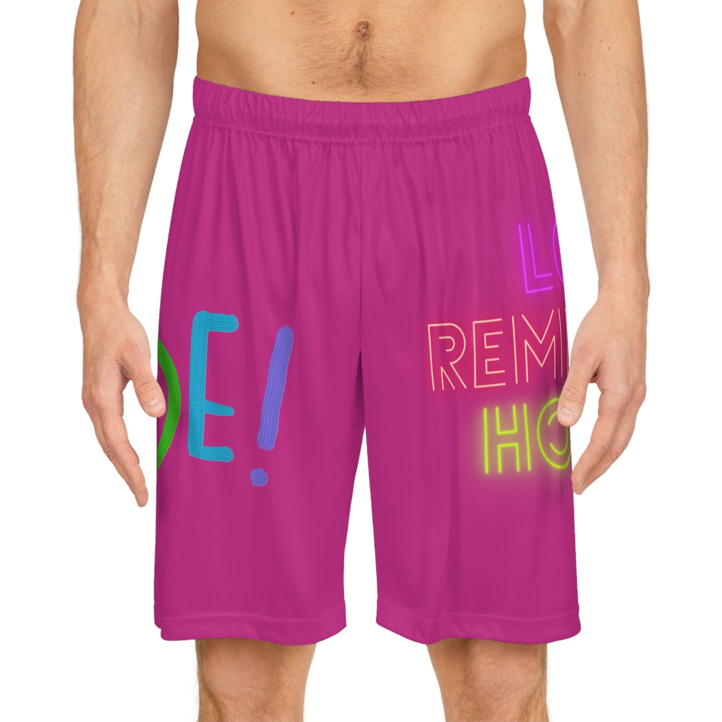 Basketball Shorts: LGBTQ Pride Pink