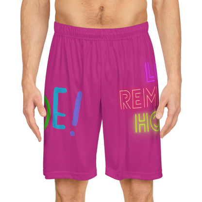 Basketball Shorts: LGBTQ Pride Pink